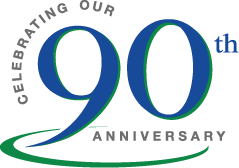 a graphic with the words "Celebrating our 90th anniversayr"