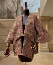 Ankara coat on atelier mannequin