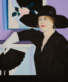 Portrait Of A Lady In Black (After-Cadell)