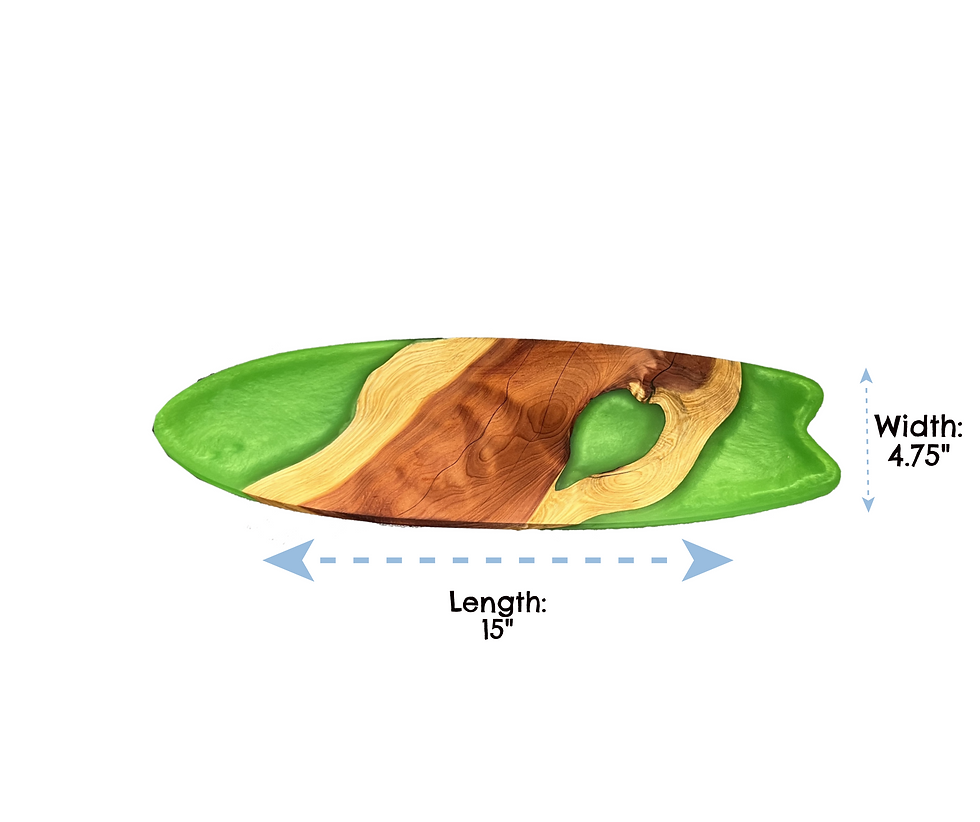 Thumbnail: GreenRide Cedar Wood and Epoxy Surfboard Art