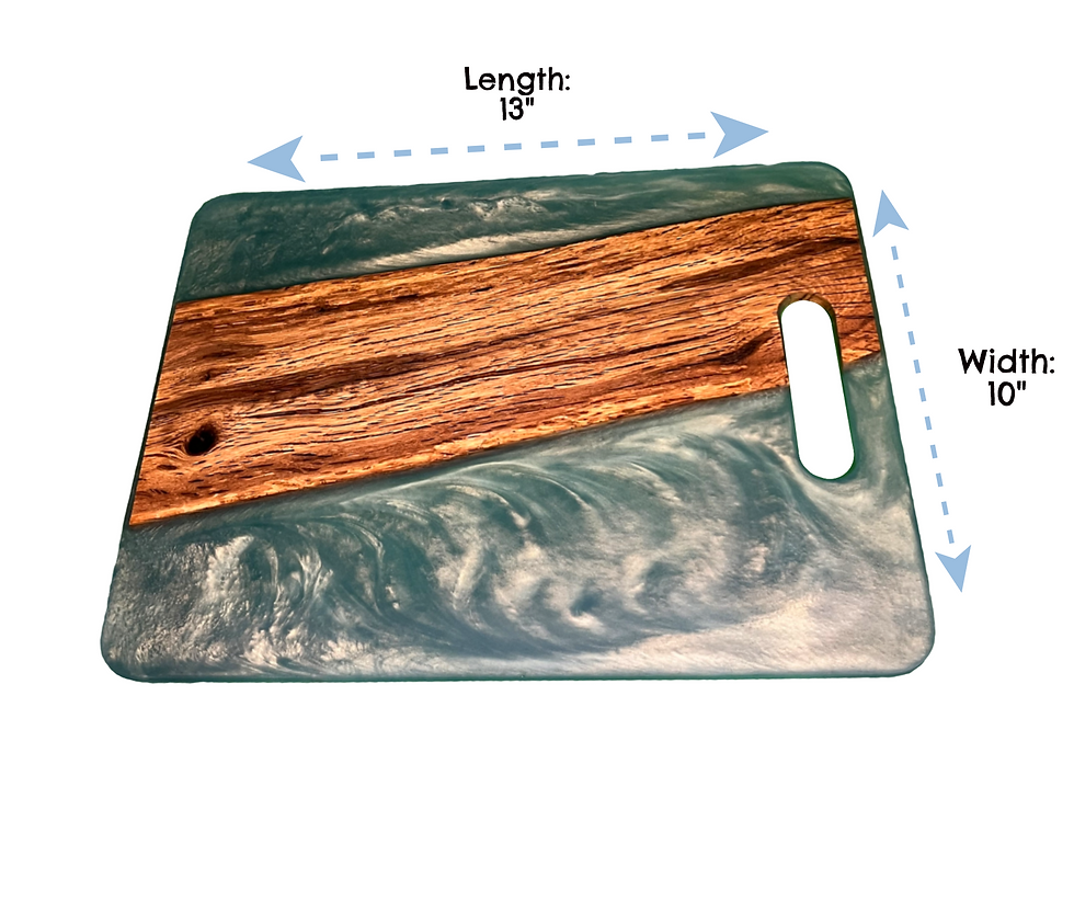 Thumbnail: Maritime Elegance Oak and Sea Blue Charcuterie Board