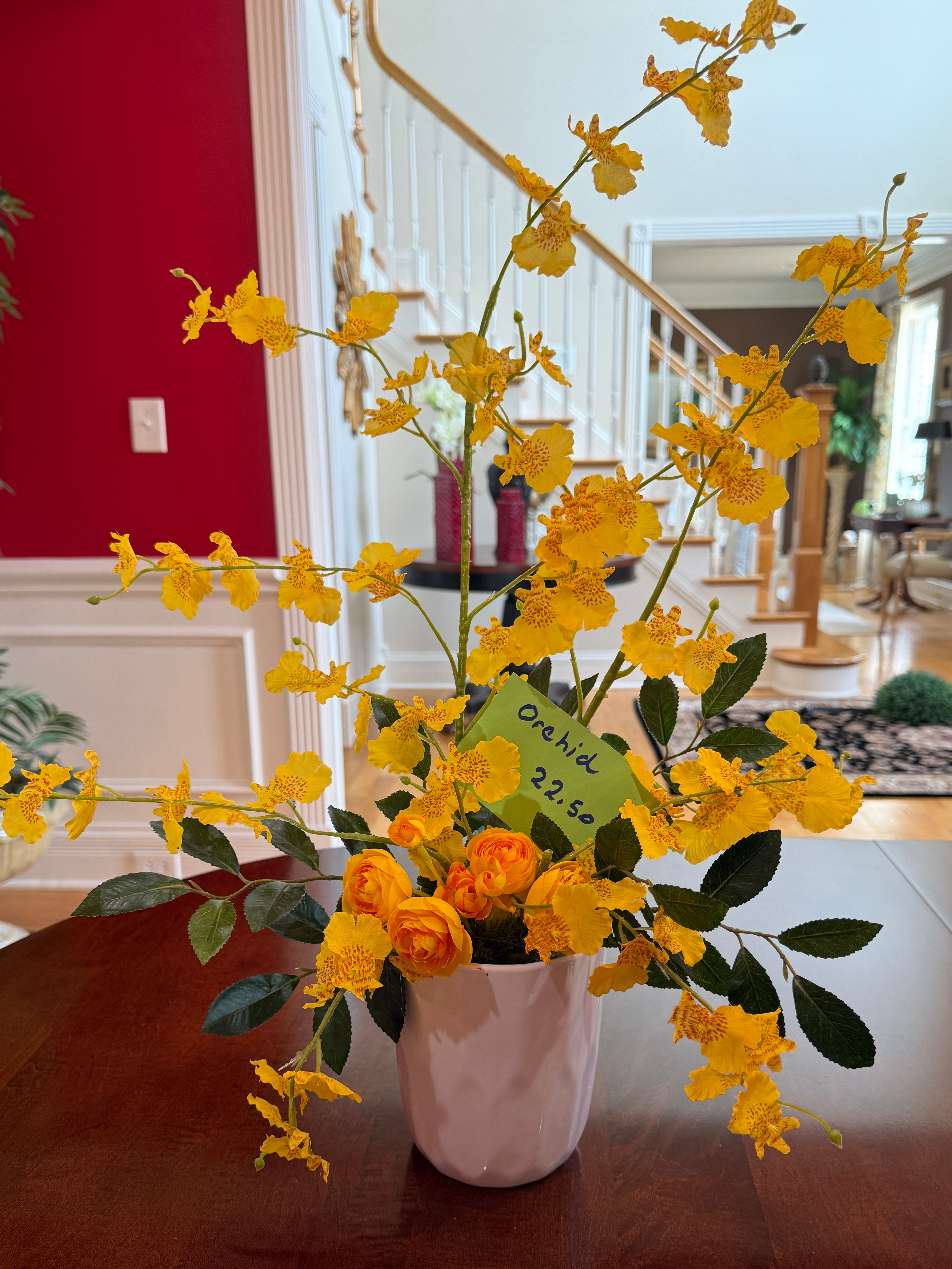 Yellow Orchid Floral Arrangement