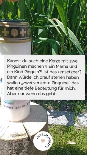 Kuscheltier auf einer modernen Grabkerze für ein Sternenkind