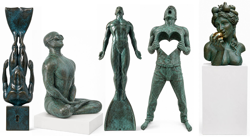 Cycle Initiatique en 5 sculptures de Trivès