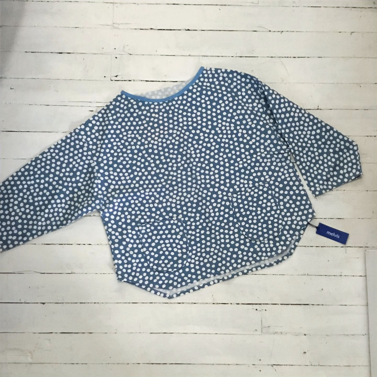 Fishermans Top - Blue & Dots