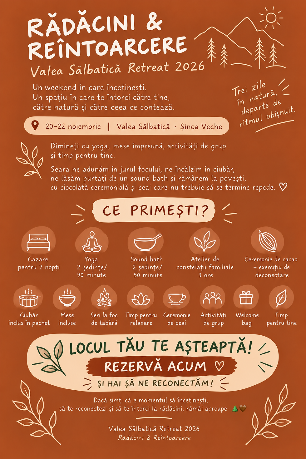 Poster Rădăcini & Reîntoarcere retreat