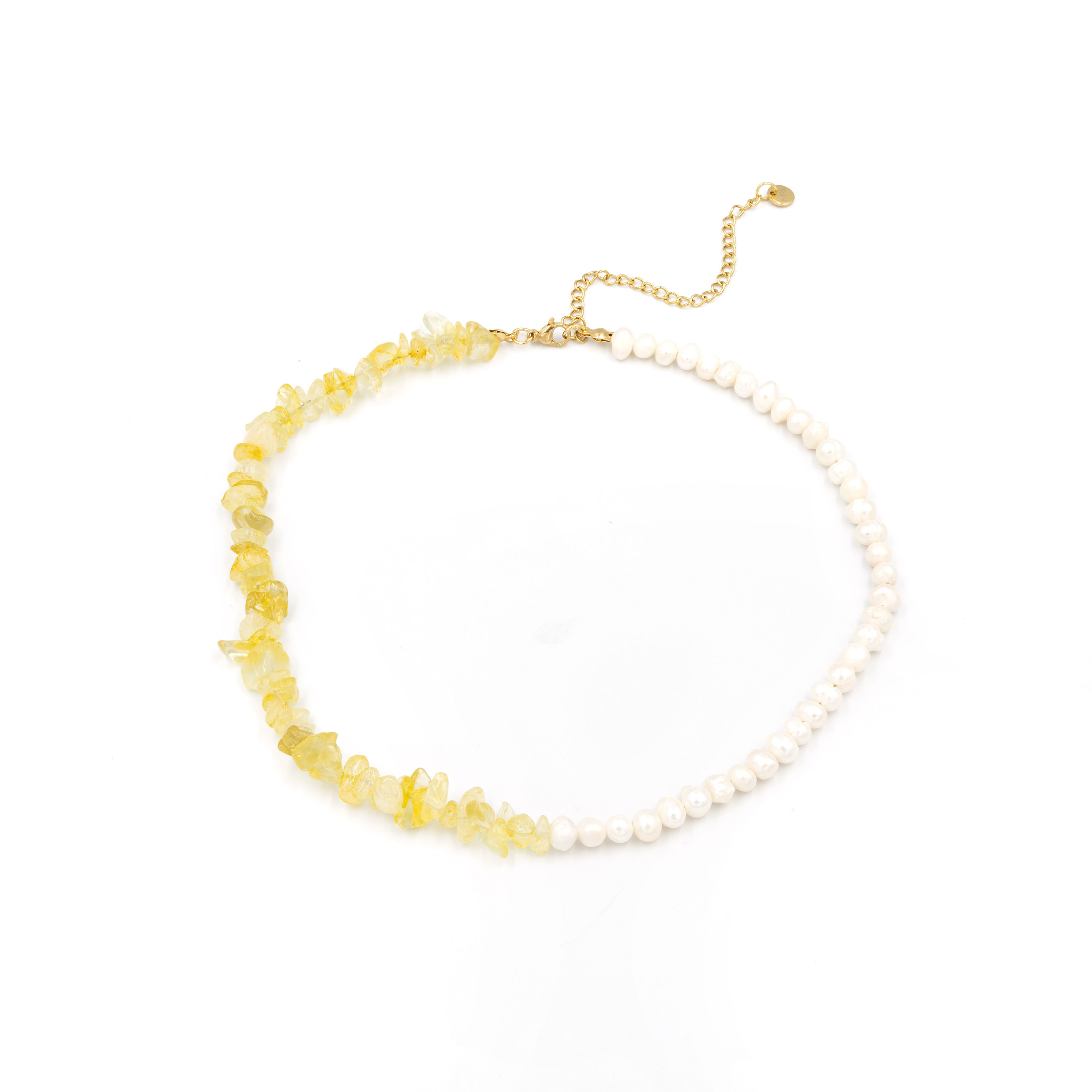 Naszyjnik CYTRYN z perłami