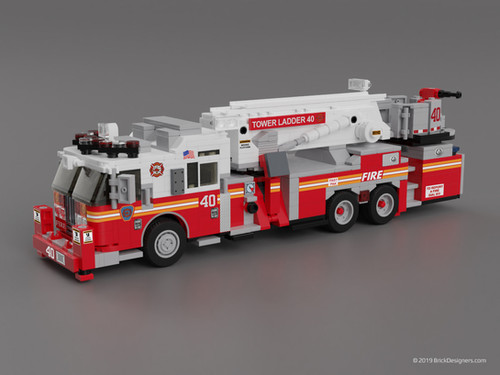 Fire Truck - Tower Ladder | brickdesigners