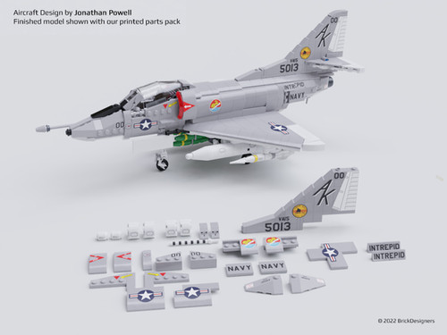 Printed Parts Pack - Light Attack Aircraft | brickdesigners