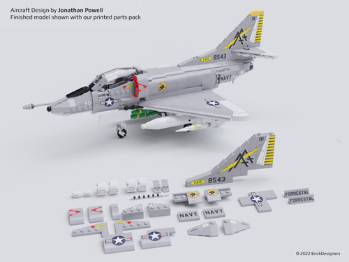 Printed Parts Pack - Light Attack Aircraft | brickdesigners