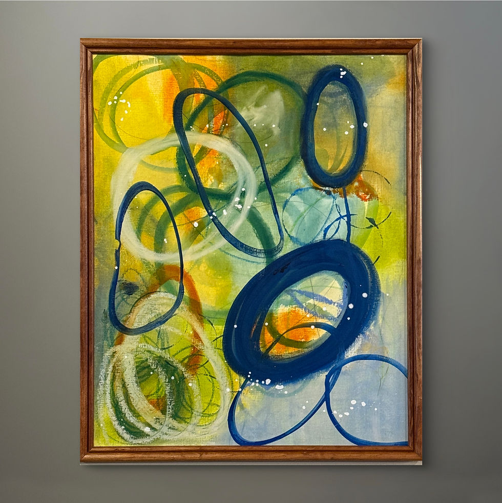 Thumbnail: Emerging Light | Abstract Art - 16" x 20" Mixed Media Painting on Canvas Paper