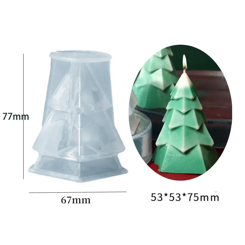 Thumbnail: 3D Christmas Tree Silicone Mold – DIY Candle, Soap & Resin Making Kit
