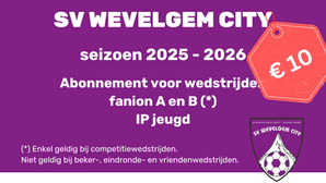 Informatie abonnementen SVW- seizoen 2025-2026