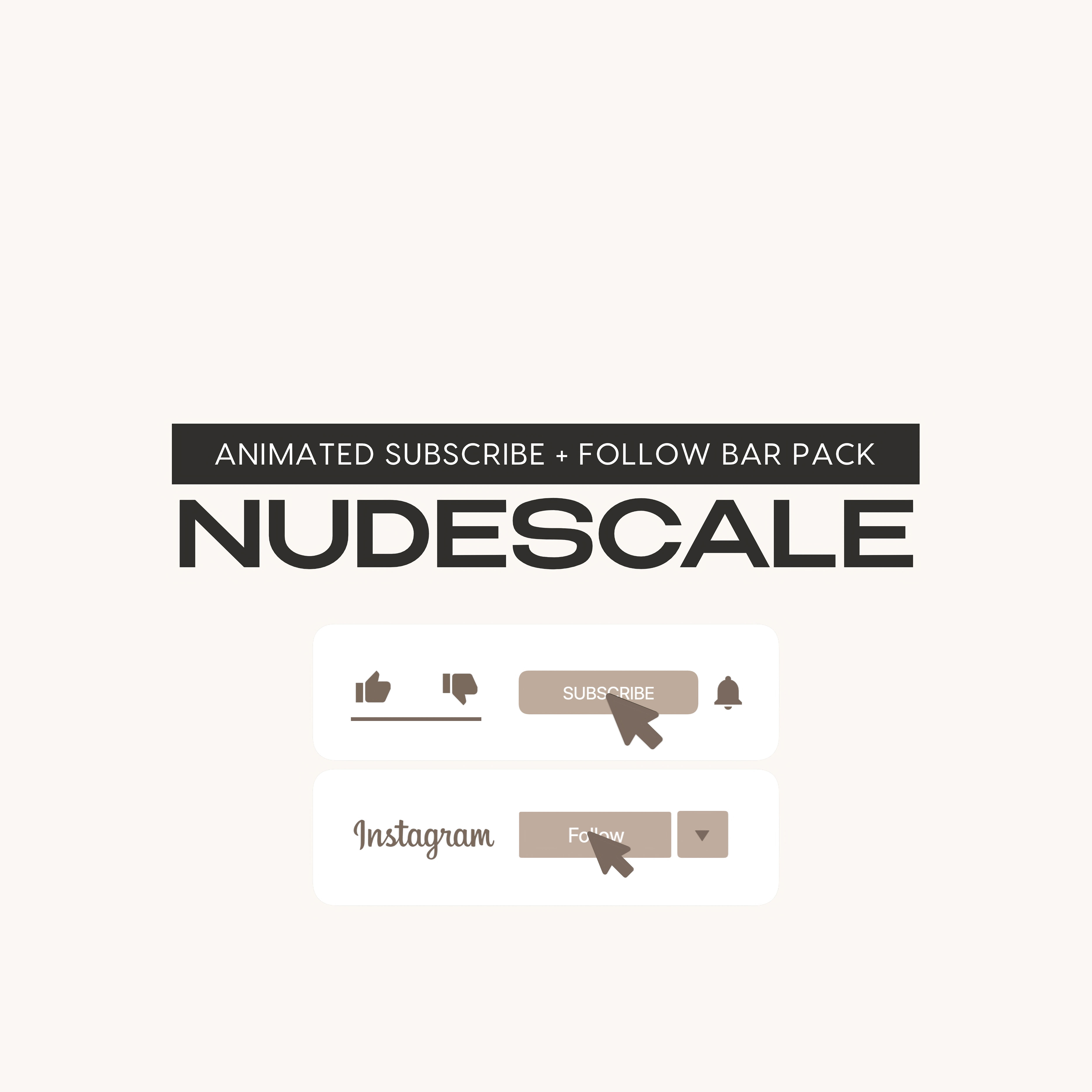 Animated Subscribe + Follow Bar Pack - Nudescale