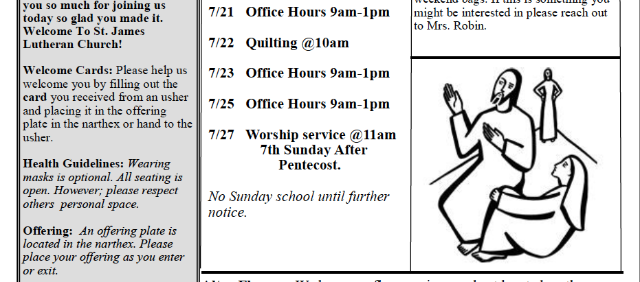 "What's Happening" for Sunday, July 20, 2025
