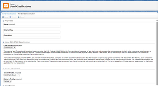 Create Send Classification Marketing Cloud