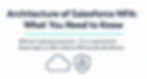 Text on Salesforce MFA requirement with icons of a cloud and a shield with a lock. White background, simple, informative style.