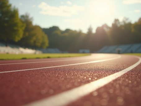 Outdoor running track for training and guidance