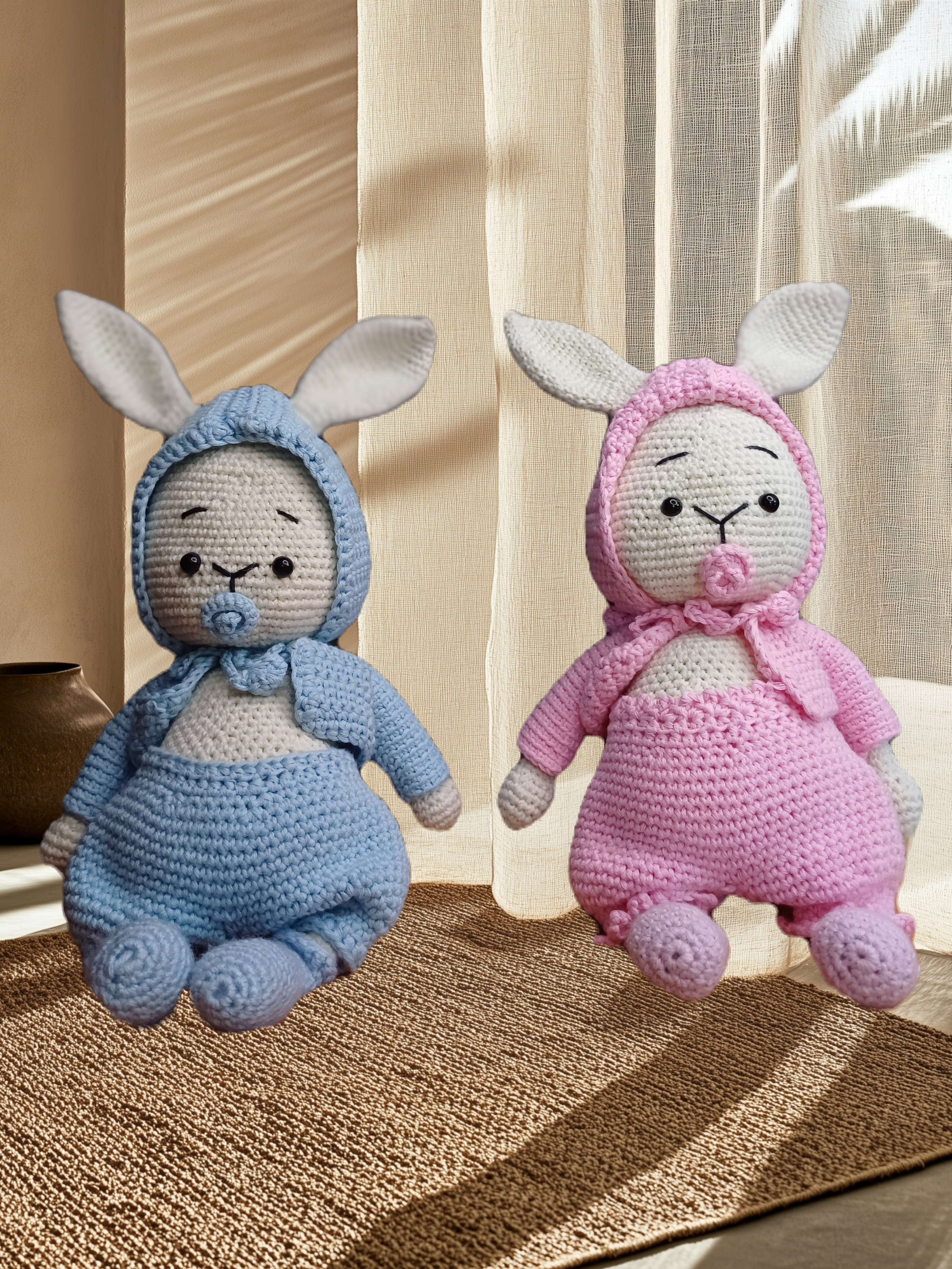 Les petits lapins jumeaux