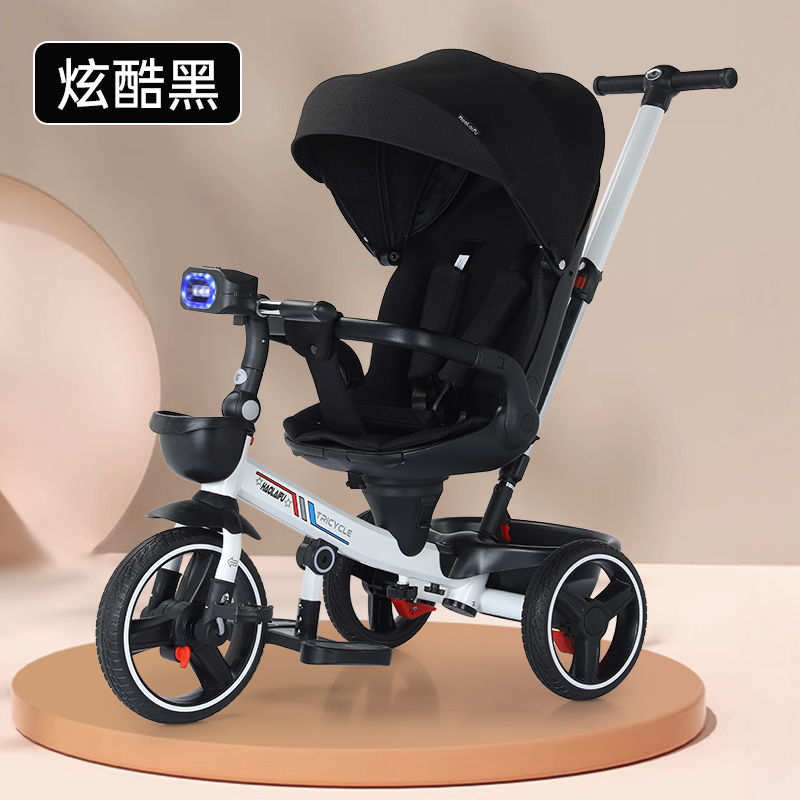 Thumbnail: Baby Tricycles,Reclining and Sitting Foldable Portable Kids Tricycle Stroller, 1