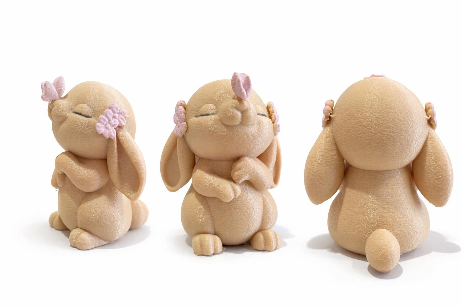 3 BOYUTLU KELEBEKLİ TAVŞAN  FİGÜR