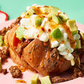 Spicy taco beef sweet potato with hot honey recipe