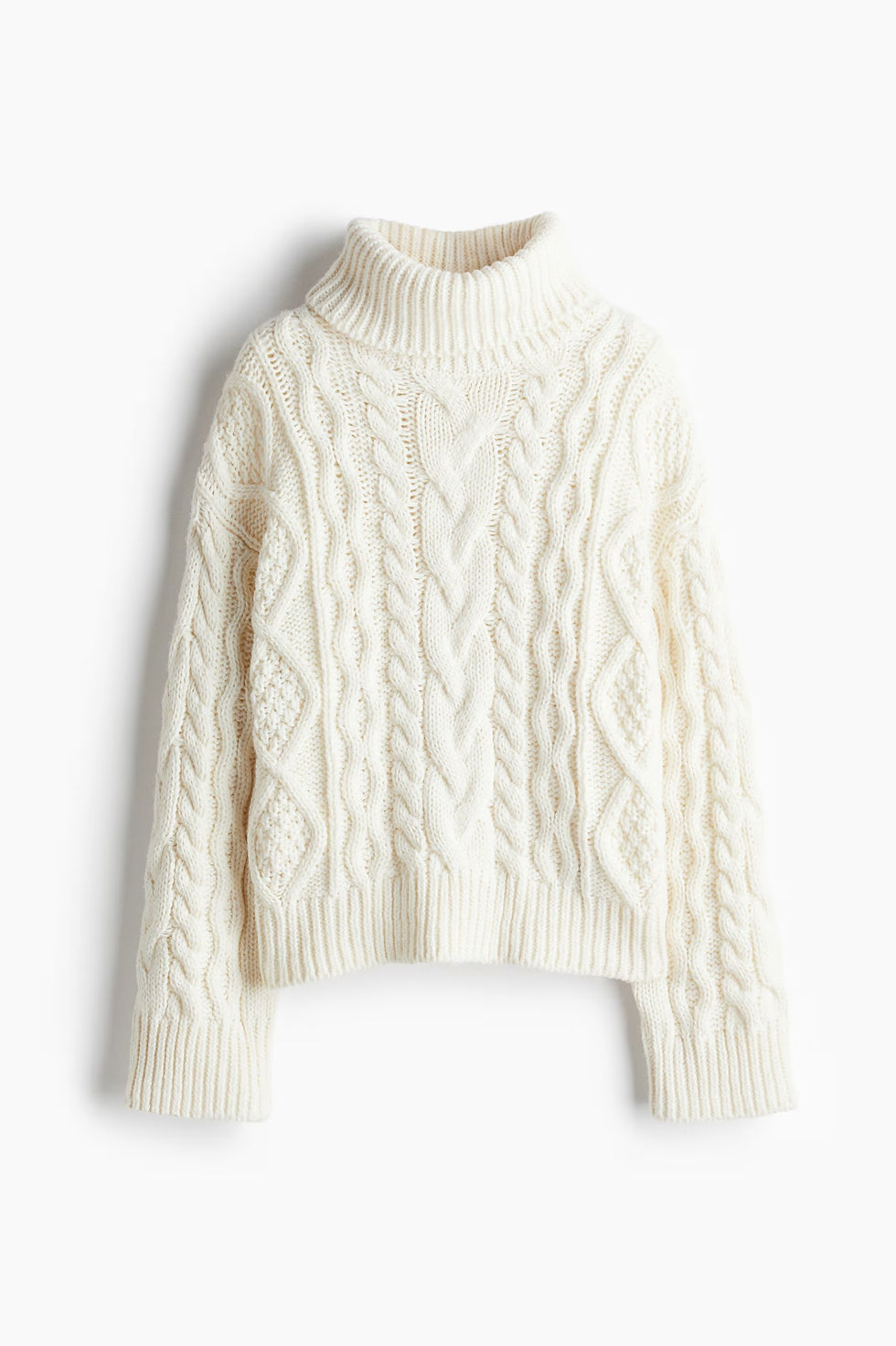 H&M Cable-Kit Polo-Neck Jumper