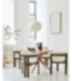 Dwell Delanna Drop Leaf Dining Table; Dwell Loha Dining Chairs in Ivory, DFS