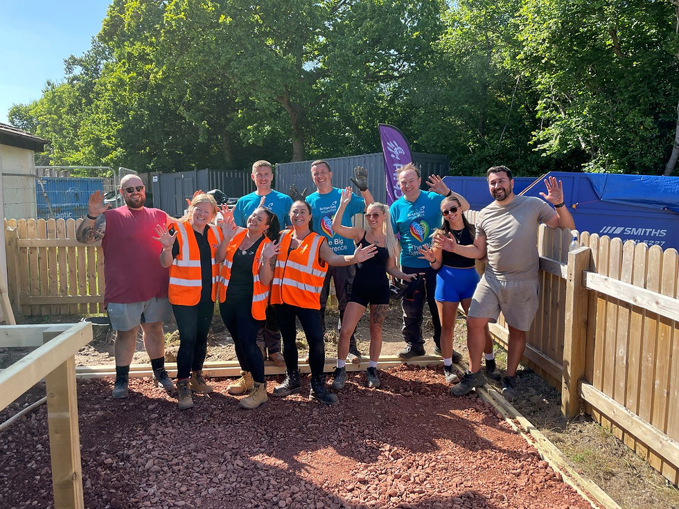 Corporate Volunteers helping create the project