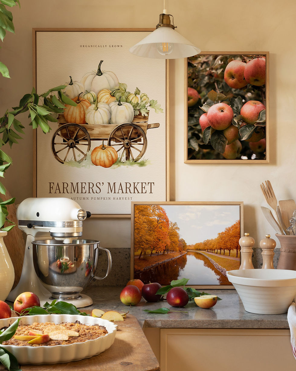 Farmers Market Canvas Print, from £39.95, (30 x 40cm); Pick Me Canvas Print, £;Along the Canal Canvas Print, (30 x 40cm), Poster Store