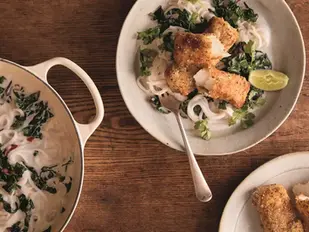 Claudine Boulstridge’s coconut cod and zesty noodles recipe