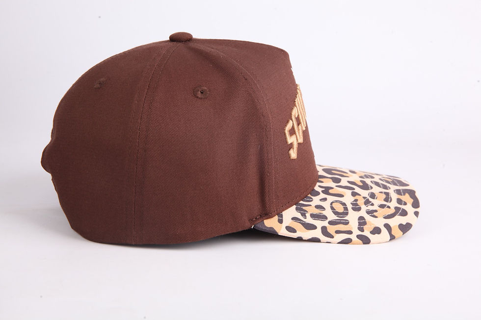 Thumbnail: Brown/leopard Heaven Sent 5 Panel A Frame  Snapback
