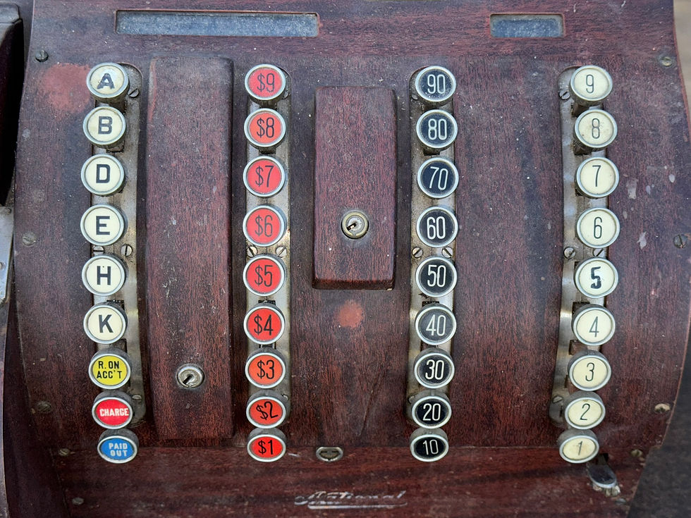 Thumbnail: ANTIQUE 1920's NATIONAL MODEL 842 CASH REGISTER