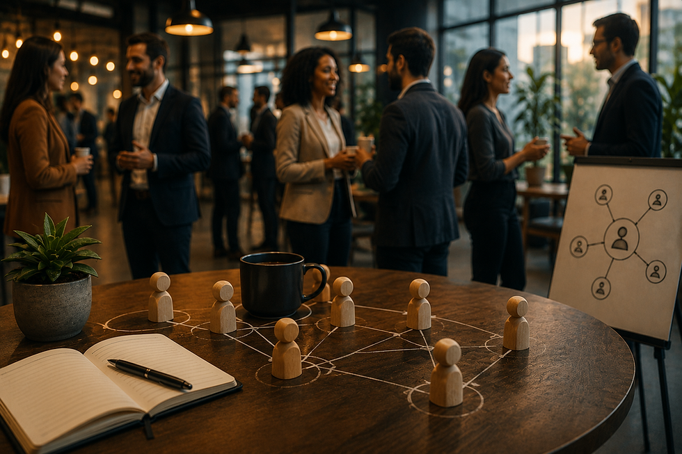 pessoas fazendo networking em evento