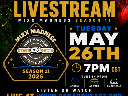 Mixx Madness isn’t just a DJ cypher — it’s Huntsville’s monthly collision of sound, culture, energy, and community. Every mix tells a story, every transition builds the room.