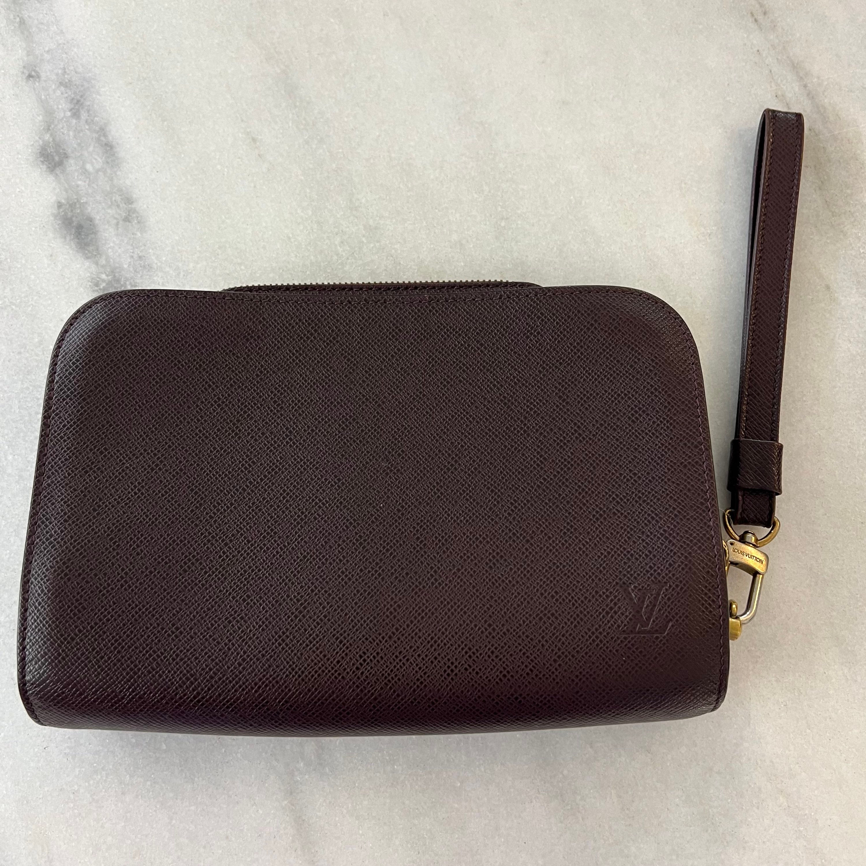 Louis Vuitton burgundy baikal clutch wristlet