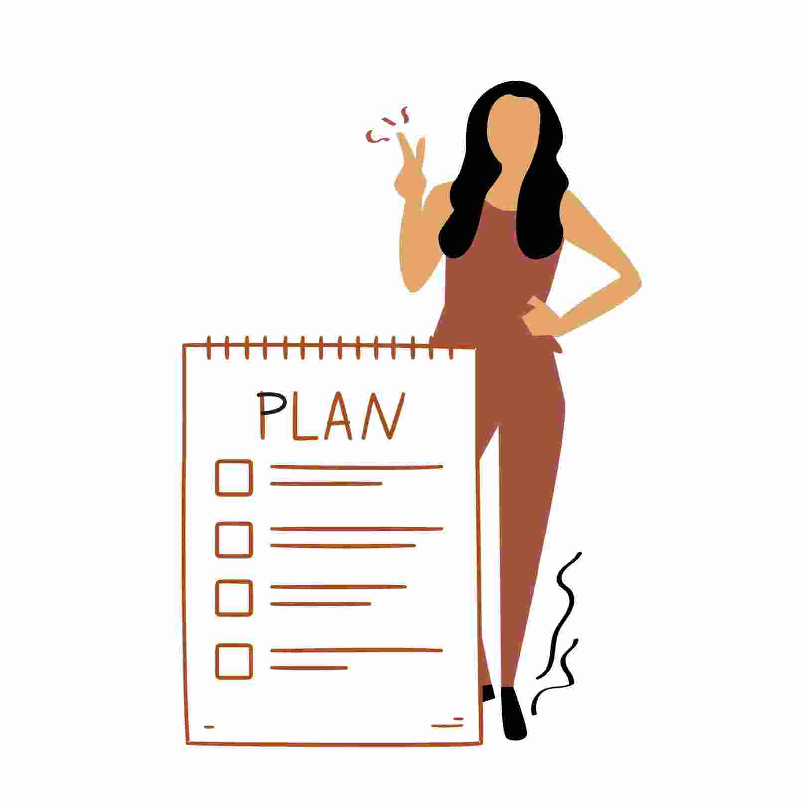 Femme qui apprend à établir un plan d'action en coaching personnel