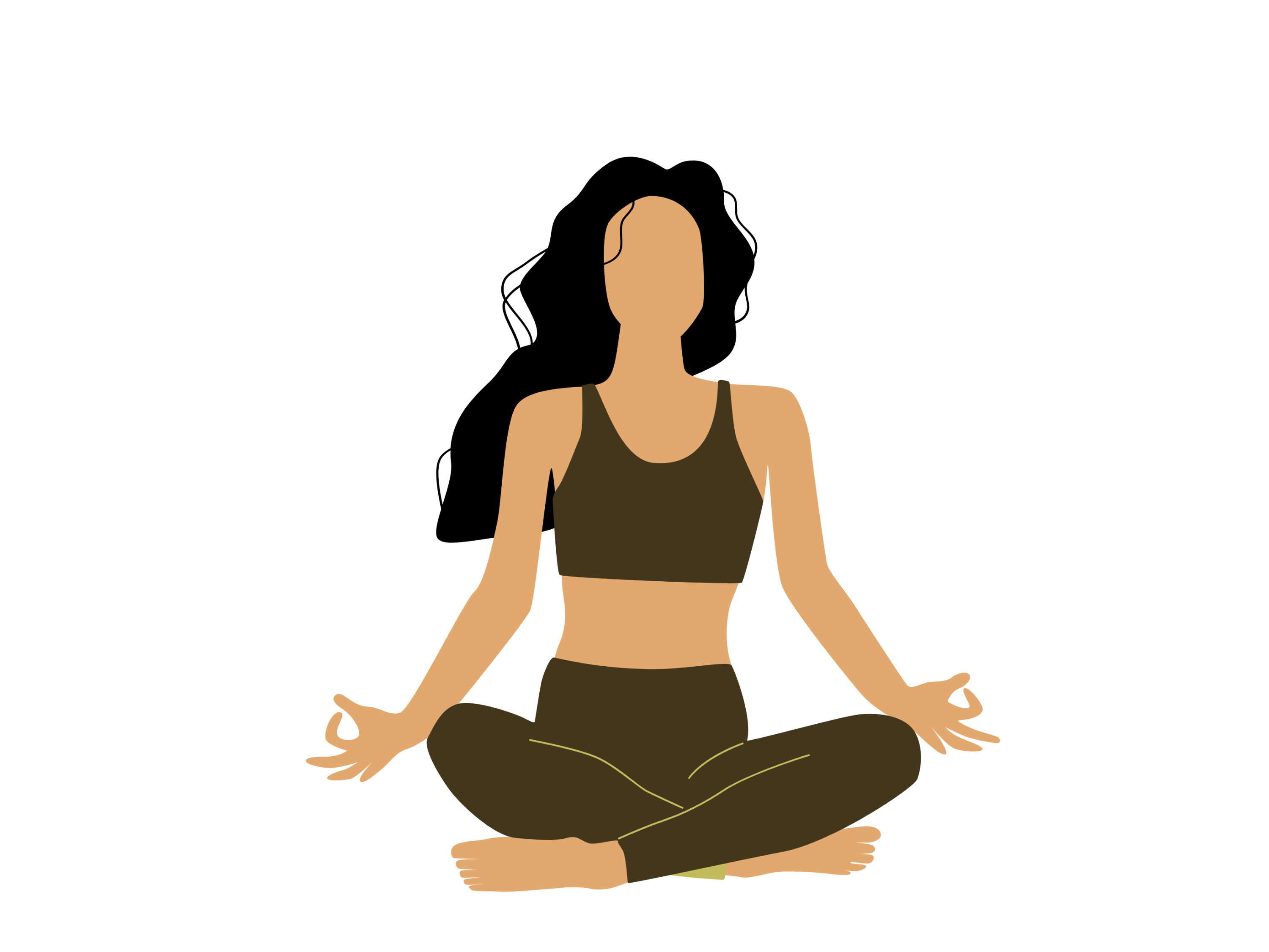Femme détendu en posture du lotus