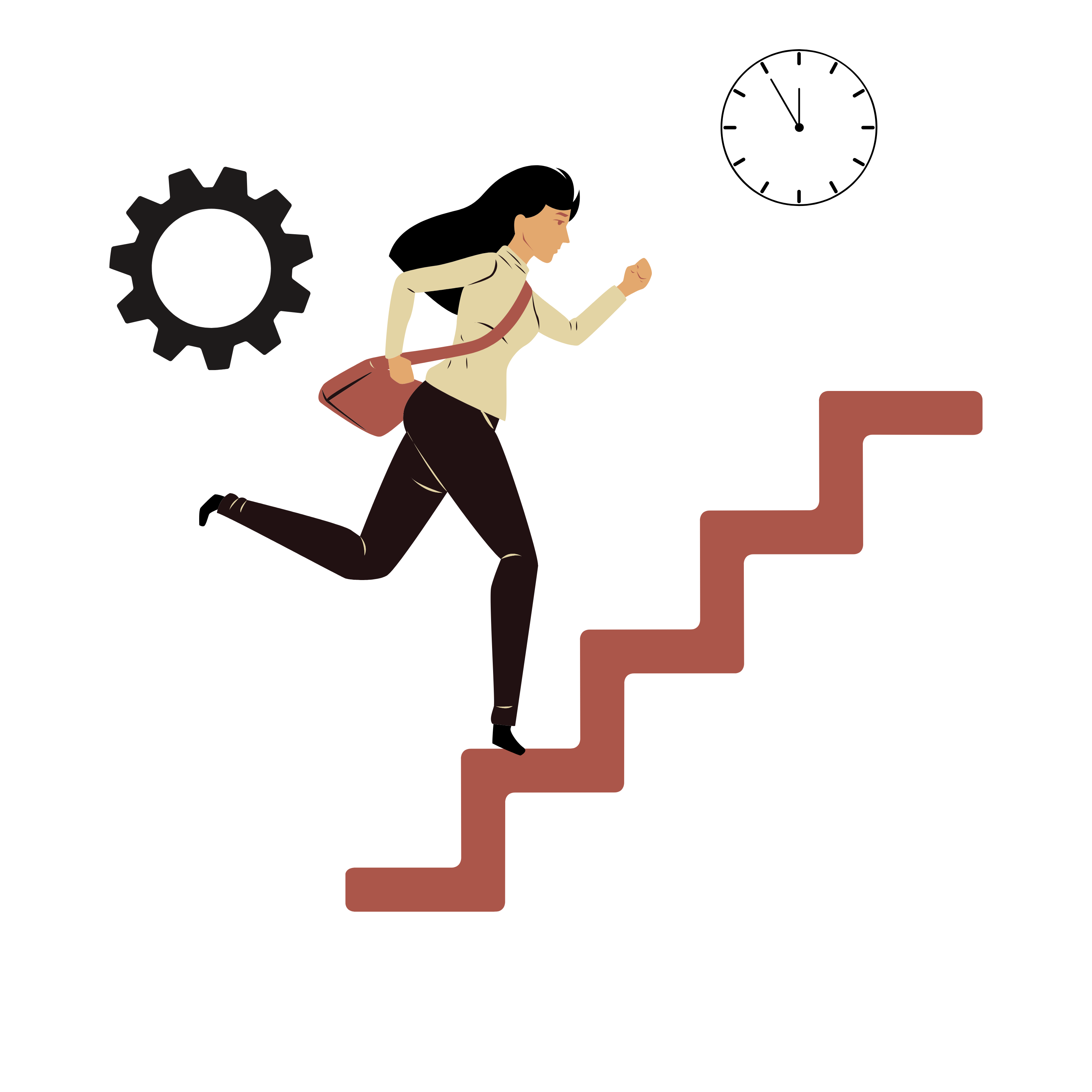 Personnage en route pour atteindre ses objectifs lors d'un coaching professionnel