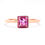 Thumbnail: Pink sapphire and enamel rose gold ring