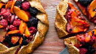 Mixed Red Fruit, Apricot and Hazelnut Galette.