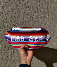 Hand painted Mexican blanket fanny pack
