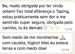 Feedback positivo de paciente sobre o meu trabalho