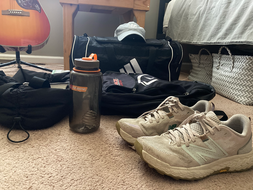 items packed for trip