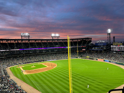 baseball field at night
