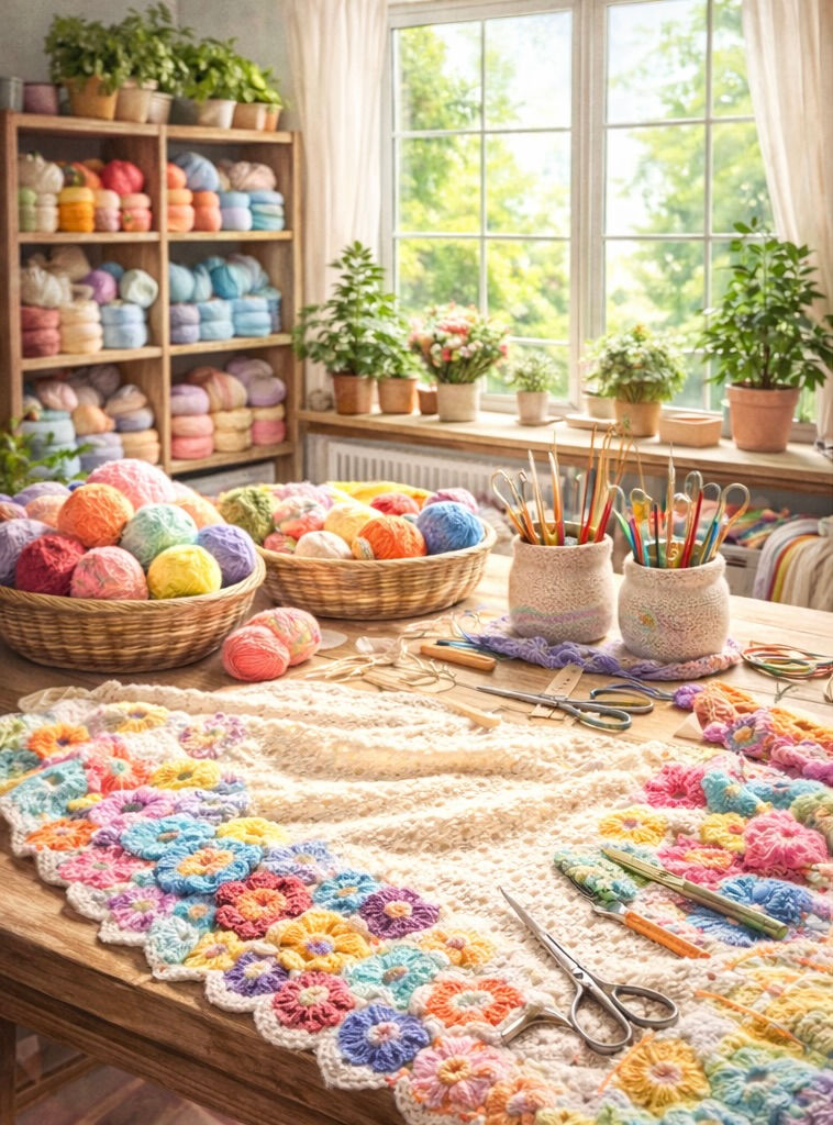 🧶 Calendario Semanal – Reto Tejemos Juntas la Manta Viral 