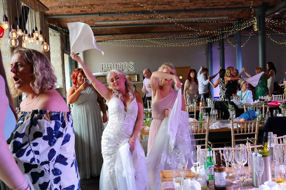 Bride dancing