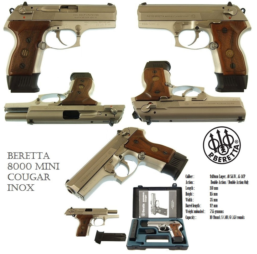 Firearms info | weapons | Beretta | 8000 Caugar mini