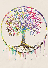 Arbre de vie, symbole de ses racines et son chemin en psychothérapie