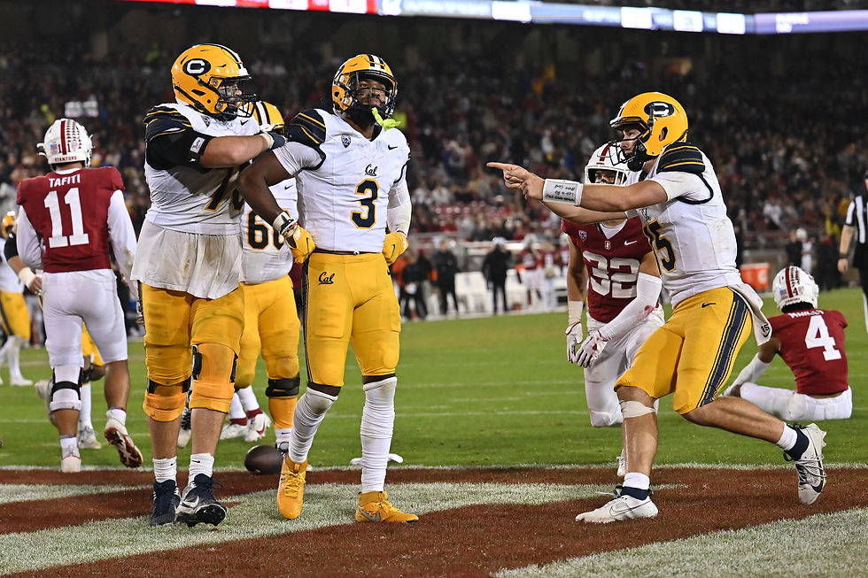 Cal Golden Bears Celebrating TD Against Stanford